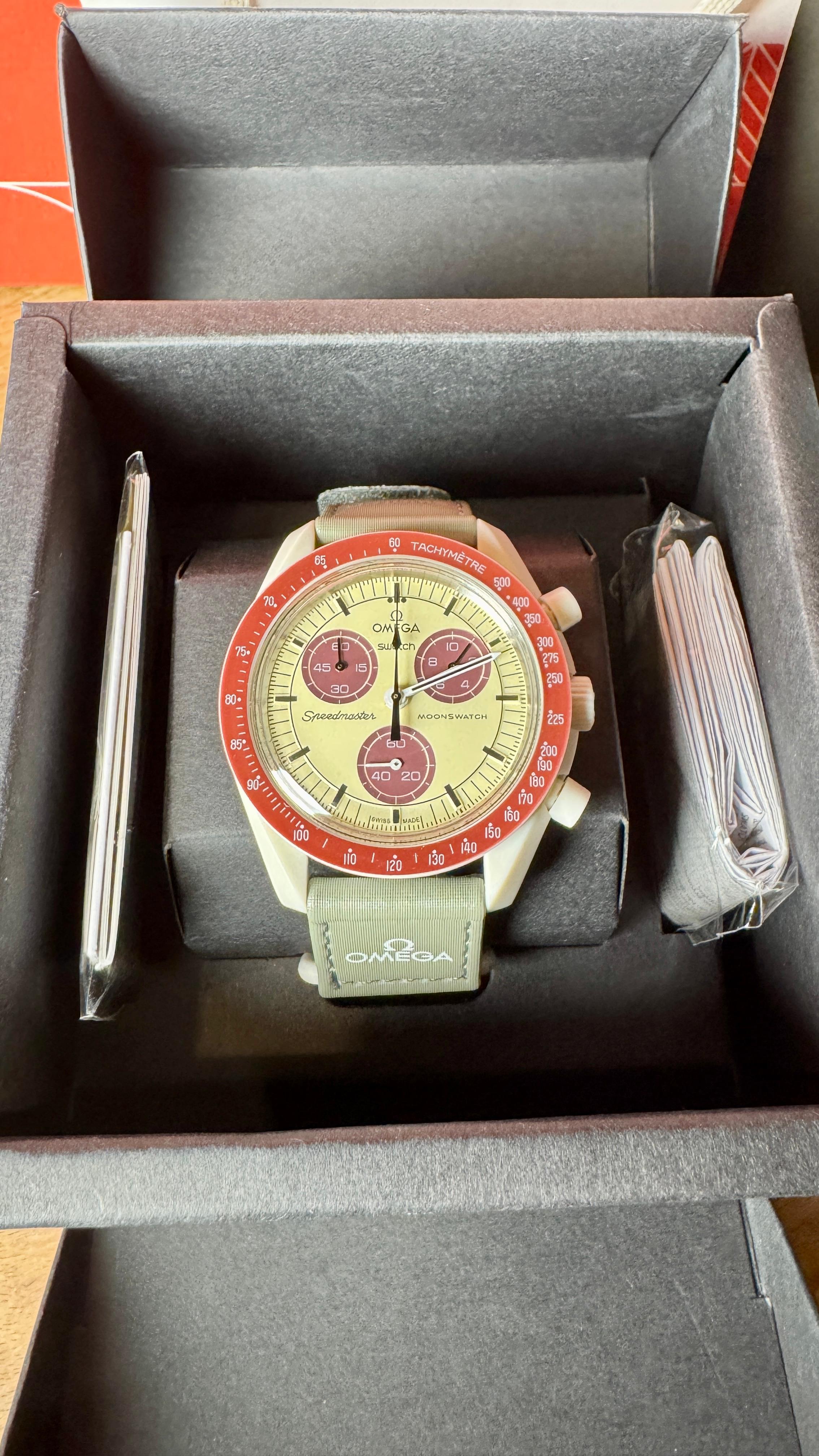 Swatch X Omega MoonSwatch Mission to Pluto Bioceramic Quartz Watch SO33M101