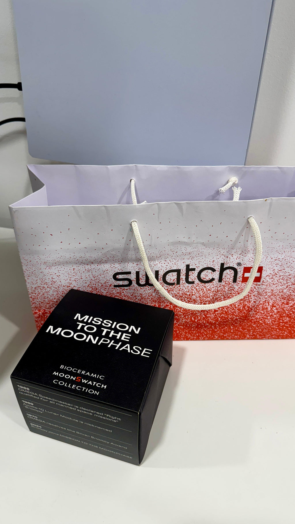 Omega x Swatch Moonswatch Mission To The Moonphase Chronograph Black Snoopy