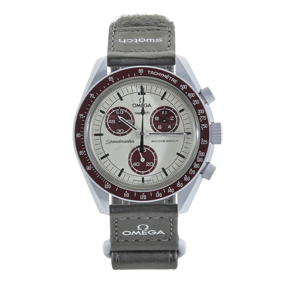 Swatch X Omega MoonSwatch Mission to Pluto Bioceramic Quartz Watch SO33M101