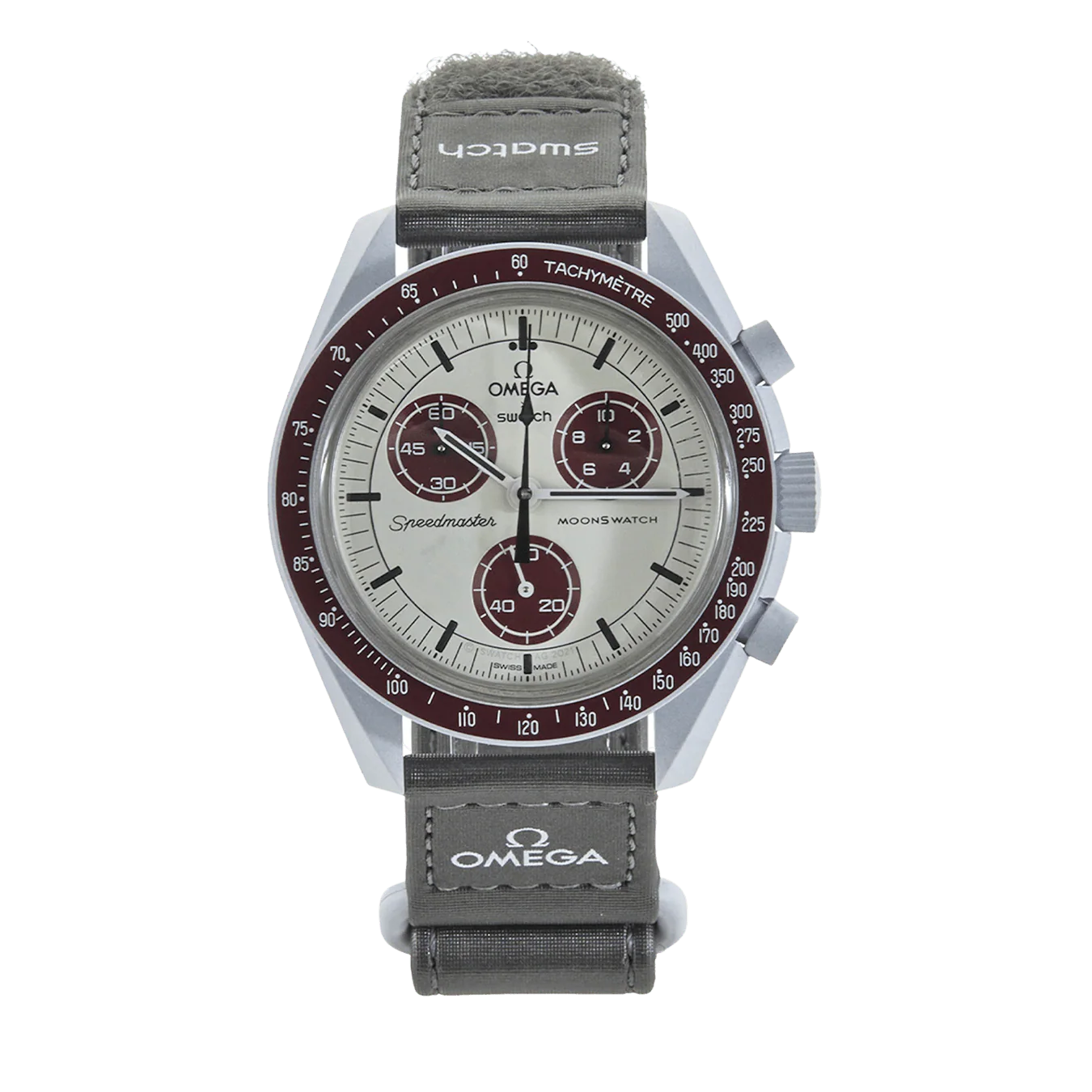 Swatch X Omega MoonSwatch Mission to Pluto Bioceramic Quartz Watch SO33M101