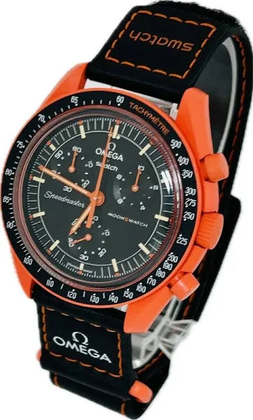 🔥 Swatch × Omega MoonSwatch – Mission on Earth: Lava (SO33O100)